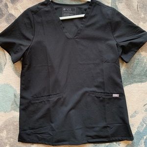 Black XL Figs casma scrub top.